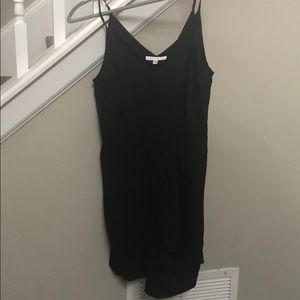 Black silk throw on dress